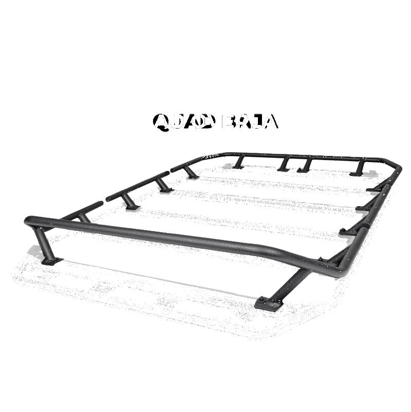Go Rhino SRM300 Quad Overland Rail Kit (For 40x40in. Rack) - Tex. Blk (Rails ONLY - Req. Platform)