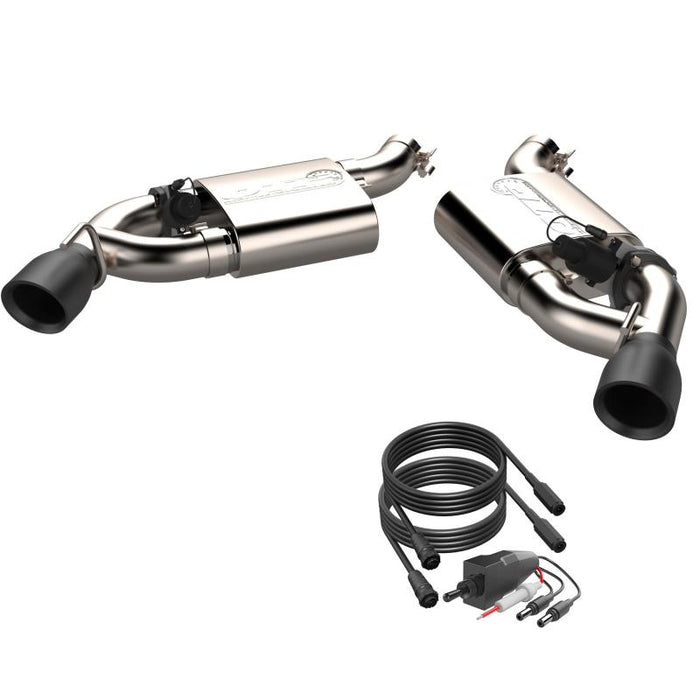 QTP 16-18 Chevrolet Camaro SS 6.2L 304SS Screamer Axle Back Exhaust w/3.5in Dual Black Tips