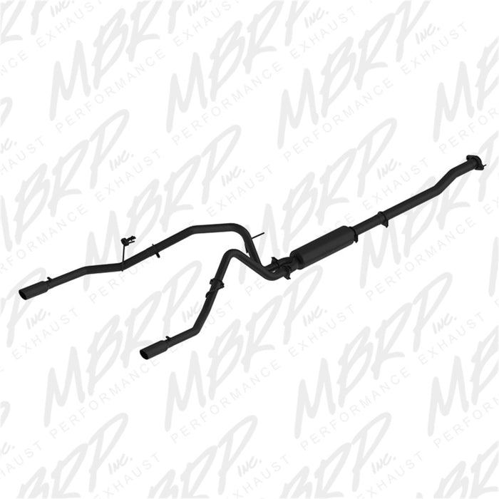MBRP 11-14 Ford F-150 V6 Ecoboost Black Coated 2.5in Cat-Back Dual Rear Exit Exhaust System