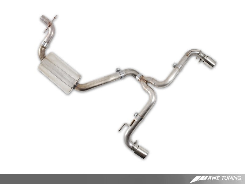 AWE Tuning Mk6 GTI Performance Cat-Back - Chrome Silver Round Tips