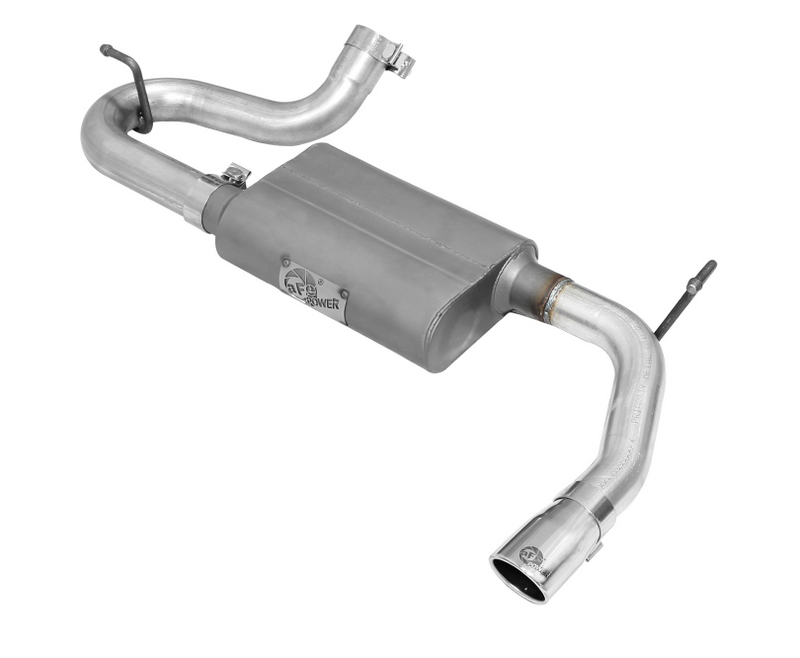 aFe Scorpion 2-1/2in Alum Steel Axle-Back Exhaust w/Polished Tip 07-18 Jeep Wrangler JK V6-3.6/3.8L