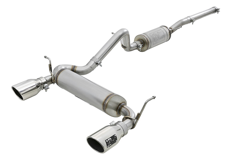 aFe Rebel Series 2.5in 409 SS Cat-Back Exhaust w/ Polished Tips 07+ Jeep Wrangler (JK) V6 3.6L/3.8L