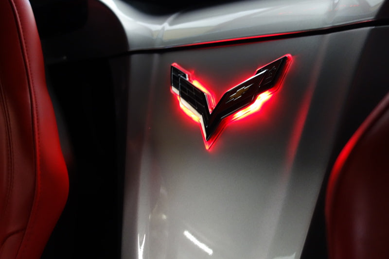 Oracle Corvette C7 Rear Illuminated Emblem - Red SEE WARRANTY (CLOSE OUT)