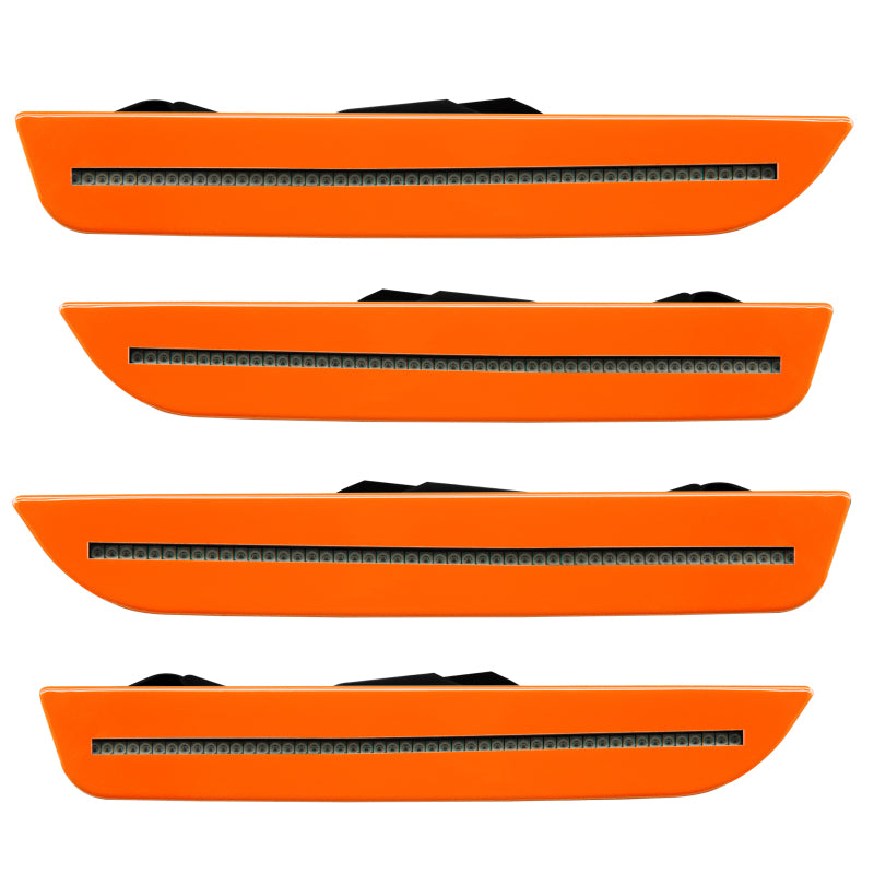 Oracle 10-14 Ford Mustang Concept Sidemarker Set - Tinted - Competition Orange (CY) (CLOSE OUT)
