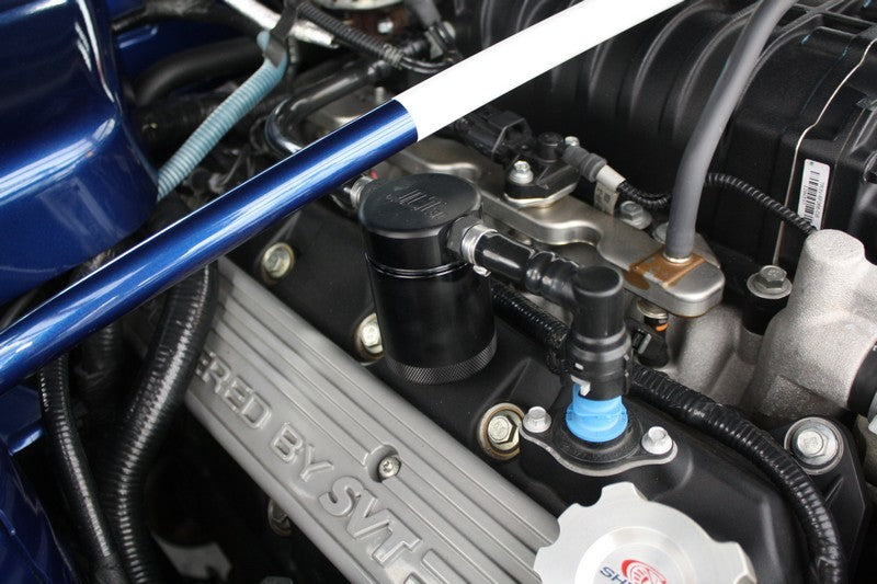 JLT 07-14 Ford Mustang GT500 Passenger Side Oil Separator 3.0 - Black Anodized