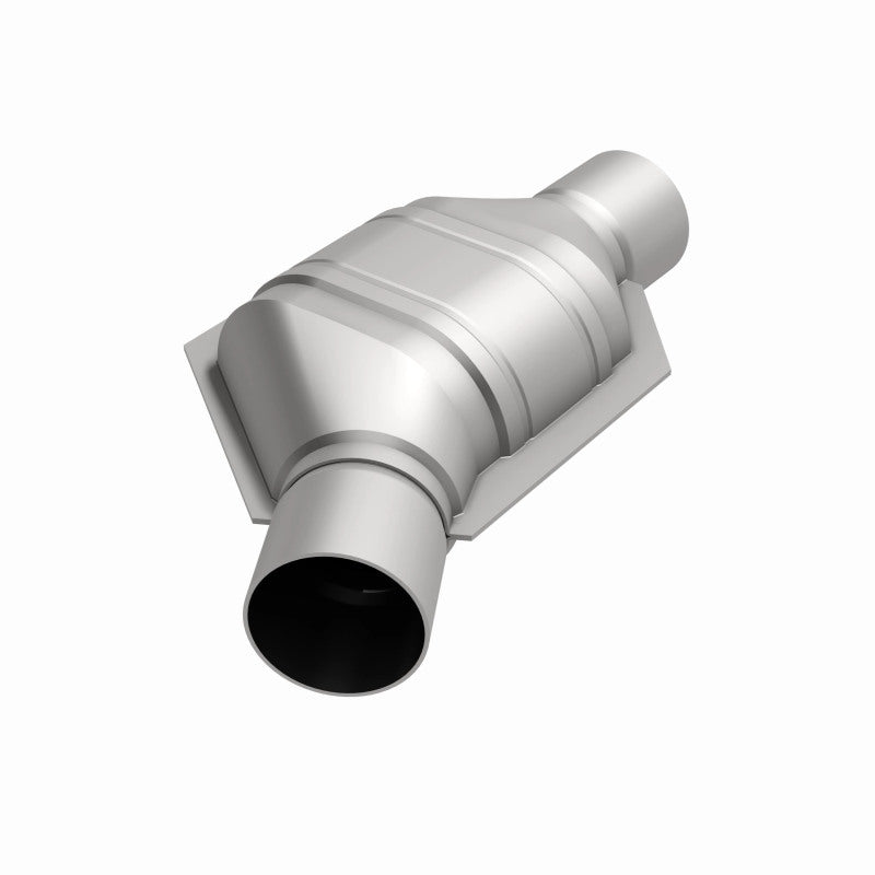 MagnaFlow Universal Catalytic Converter 2in Inlet/Outlet Angled Offset/Center Oval (California)