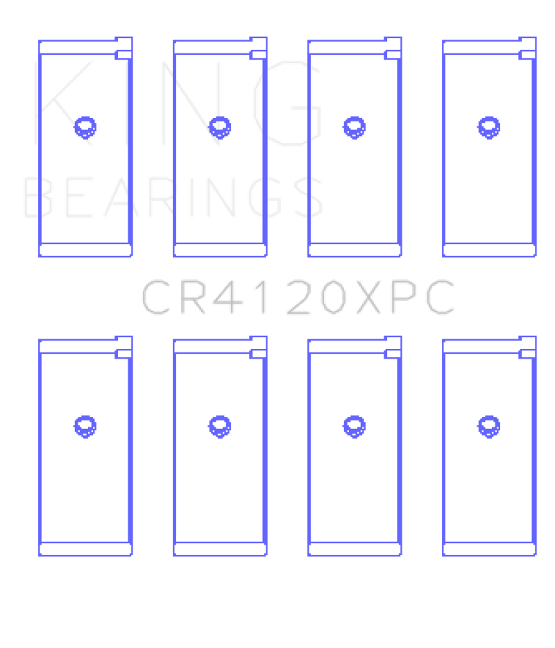 King Engine Bearings 1992+ Mitsubishi 4G63/4G64 EVO I-IV (Size 0.5) Connecting Rod Bearing Set