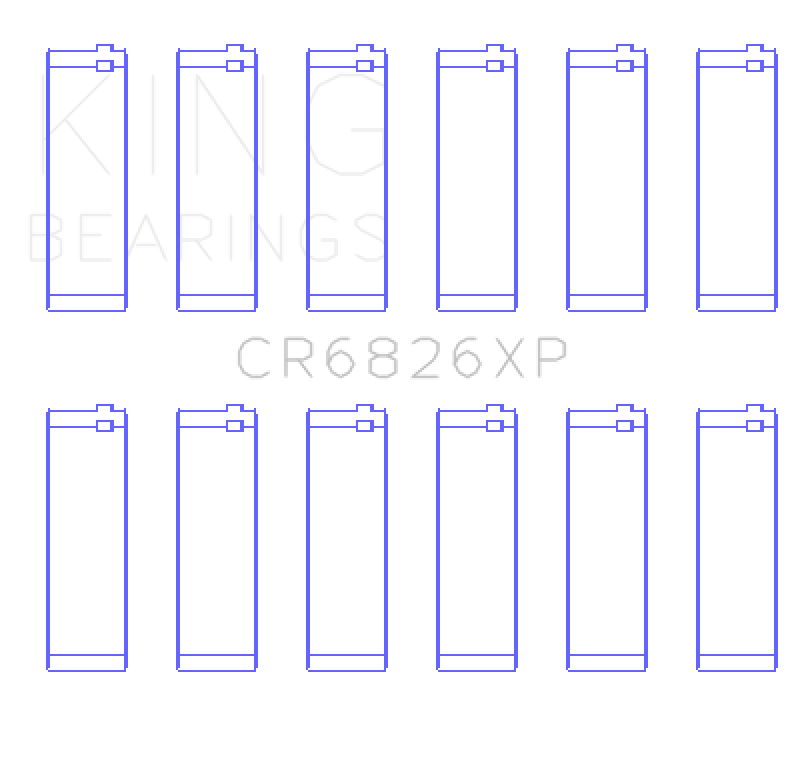 King Engine Bearings For GM / Holden 3.6L LF4 / LFX / LGX (Size STD) Performance Rod Bearing Set