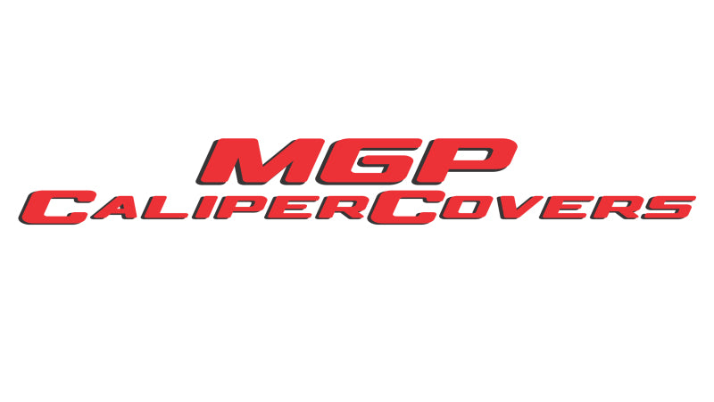 MGP 4 Caliper Covers Engraved Front & Rear Lincoln Red Finish Silver Char 2019 Lincoln Navigator
