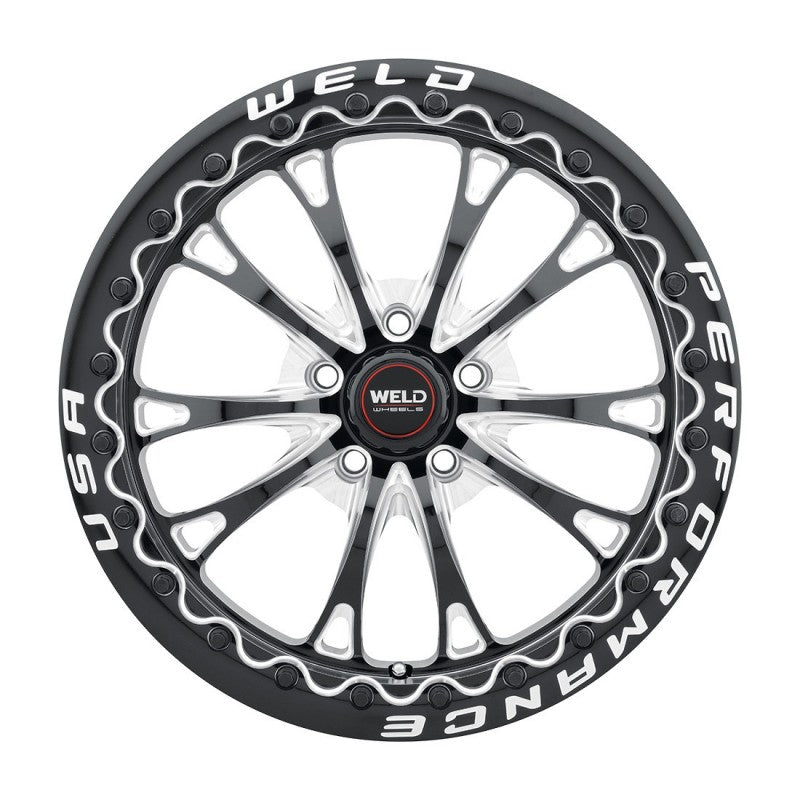 Weld Belmont Drag 18x5 / 5x120 BP / ET-23 BS2.1 Gloss Black MIL DIA 78.1