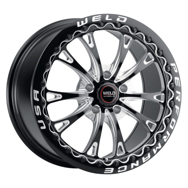 Weld Belmont Drag 18x5 / 5x120 BP / ET-23 BS2.1 Gloss Black MIL DIA 78.1