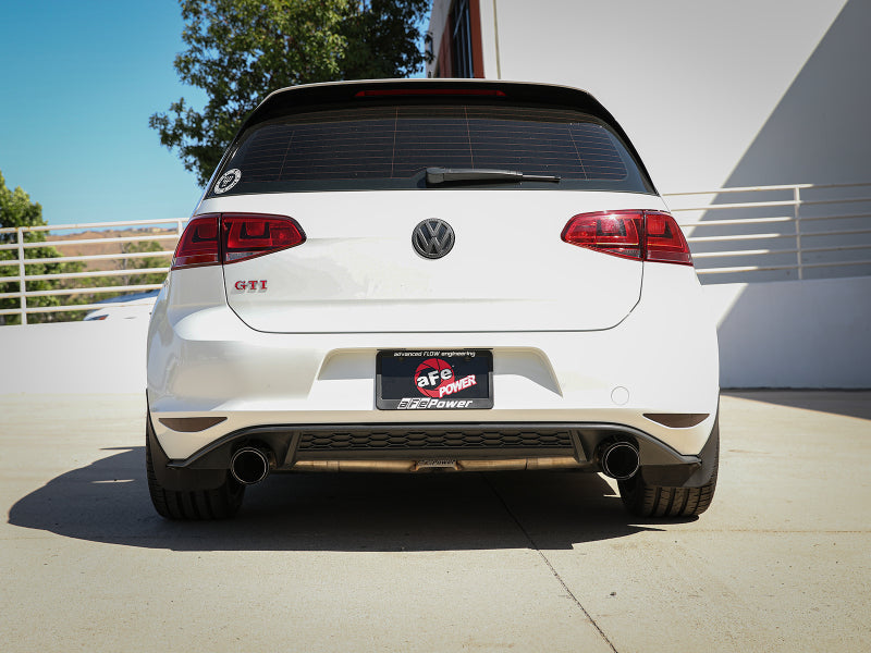 aFe MACH Force-Xp 3in to 2-1/2in Stainless Steel Axle-Back Exhaust Carbon - 15-17 Volkswagen GTI