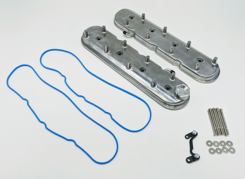 Granatelli 96-22 GM LS Standard Height Valve Cover w/Angled Coil Mount - Polished (Pair) (CLOSE OUT)