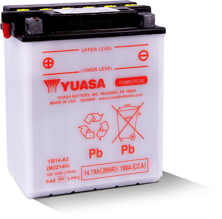 Yuasa YB14-A2 Yumicron CX 12 Volt Battery