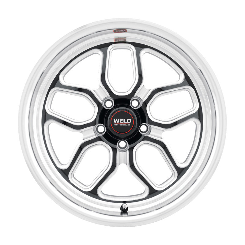 Weld Racing 18x8 Laguna Drag 5x120 ET15 BS5.1 Gloss BLK MIL DIA 78.1