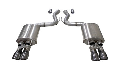Corsa 2018-2023 Ford Mustang GT Fastback 5.0L 3in Cat-Back System Dual Rear Exit w/ 4in GunmetalTips