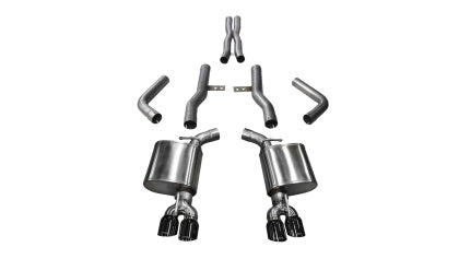 Corsa 2015-2017 Dodge Challenger Sport Cat-Back Dual Rear Exit with Twin 3.5in Black Pro-Series