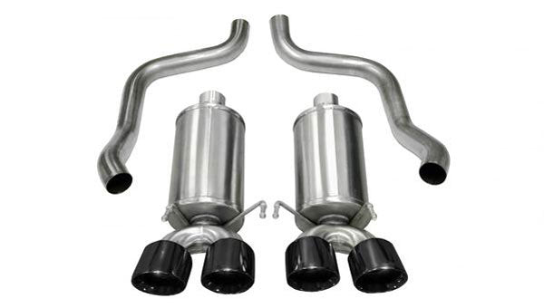 Corsa 2005-2007 Chevrolet Corvette (C6) 6.0L/6.2L Black Sport Axle-Back Exhaust w/4.5in Tips