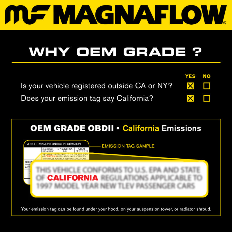 MagnaFlow Universal Catalytic Converter 2.25 w/ single O2 OEM