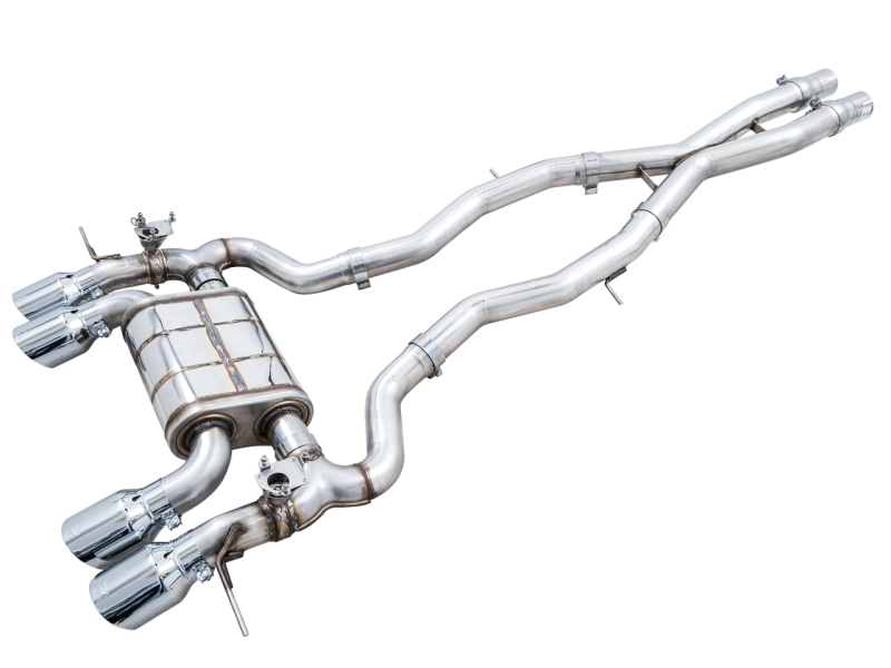 AWE Tuning SwitchPath Cat-Back Exhaust for BMW G8X M3/M4 - Chrome Silver Tips