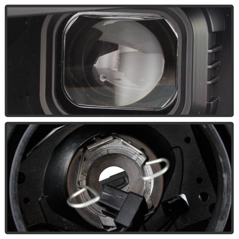 Custon LED Chevy Camaro 16-18 Halogen Model Projector Headlights Black PRO-YD-CCAM16HALSI-SEQ-BK (OpenBox)