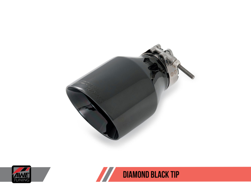 AWE Tuning Mk6 GTI Performance Cat-Back - Diamond Black Round Tips