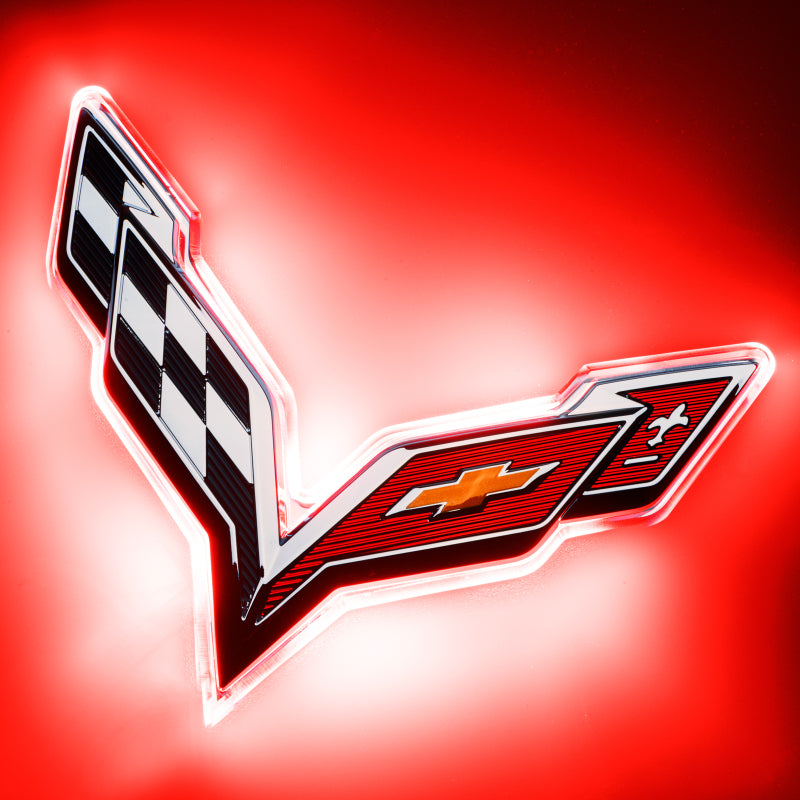 Oracle Corvette C7 Rear Illuminated Emblem - Red SEE WARRANTY (CLOSE OUT)