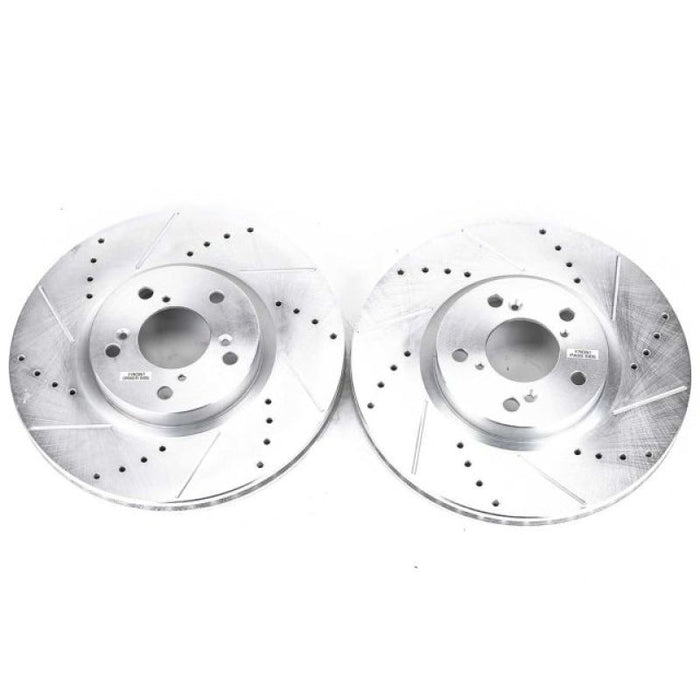 Power Stop 07-13 Acura MDX Front Evolution Drilled & Slotted Rotors - Pair