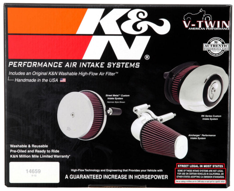 K&N 01-14 Harley-Davidson Softail/DYNA FL Performance Intake Kit