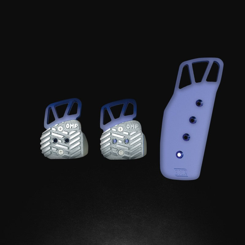OMP Anodized Aluminum Pedals - Blue (Set of 3)