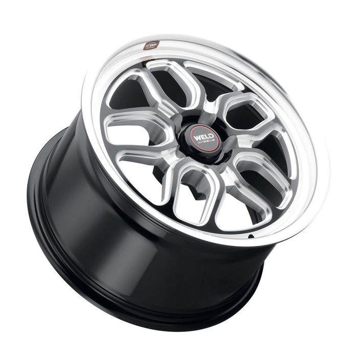 Weld Racing 17x10 Laguna Drag 5x120 ET42 BS7.2 Gloss BLK MIL DIA 78.1