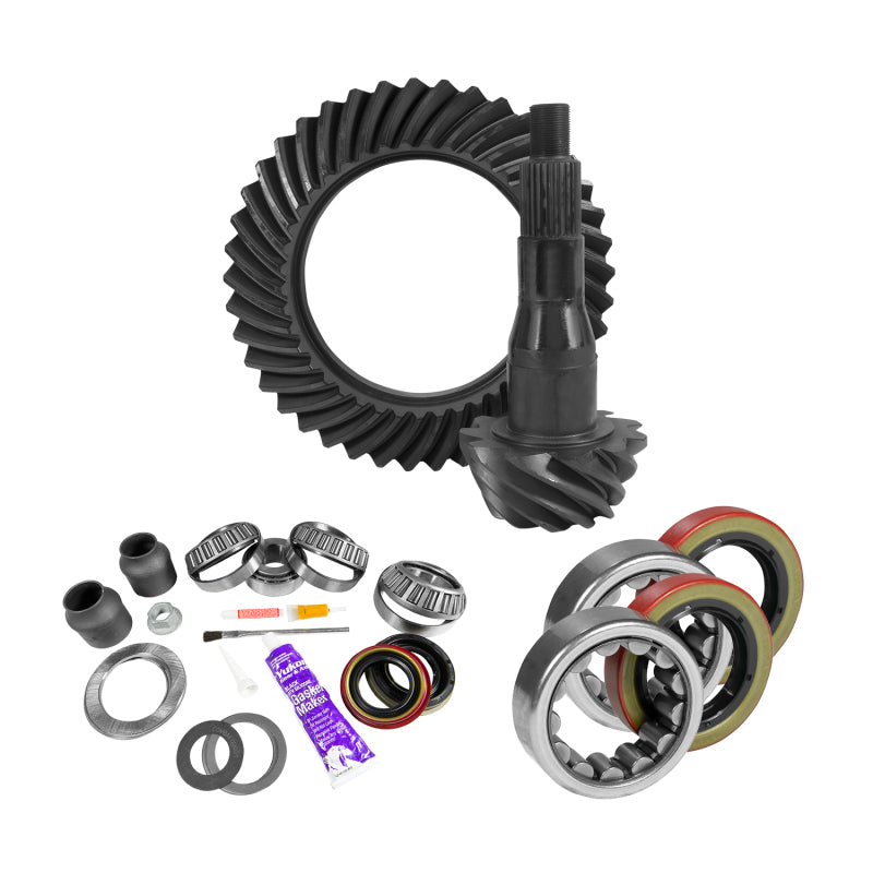 Yukon Gear 9.75in Ford 4.11 Rear Ring & Pinion Install Kit 2.53in OD Axle Bearings and Seal