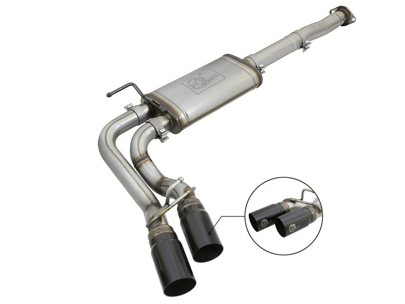 aFe Power Rebel Series 3in 409SS Cat-Back Exhaust w/ Black Tips 05-15 Toyota Tacoma V6-4.0L