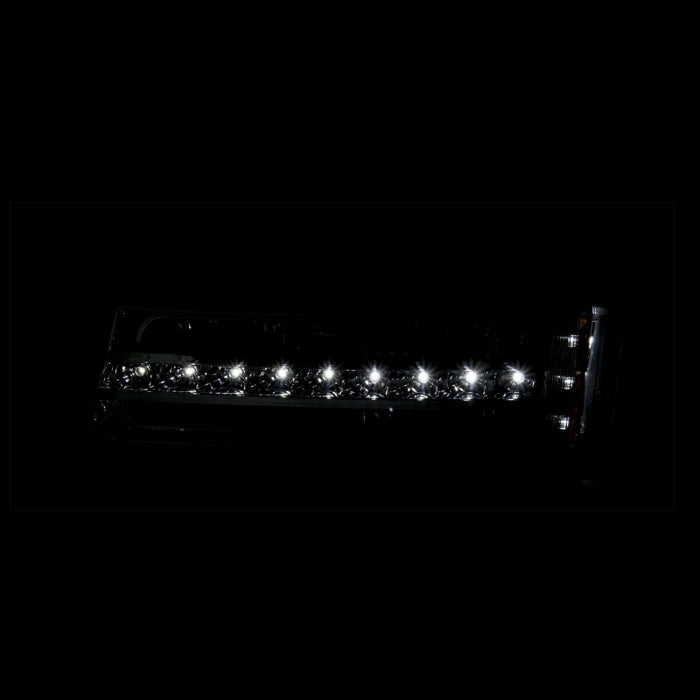 ANZO 2003-2006 Chevrolet Silverado 1500 LED Parking Lights Chrome w/ Amber Reflector