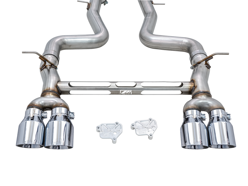 AWE Tuning BMW F8X M3/M4 Track Edition Cat-Back Exhaust - Chrome Silver Tips