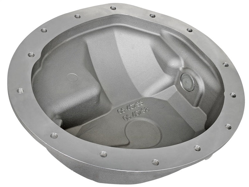aFe Power Rear Differential Cover Raw w/Machined Fins Street Ser. 16-17 Nissan Titan XD (AAM 9.5-14)