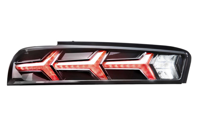 2016-2018 Camaro Morimoto XB LED Aventador Style Tail Lights Clear Lens Black Housing Pair