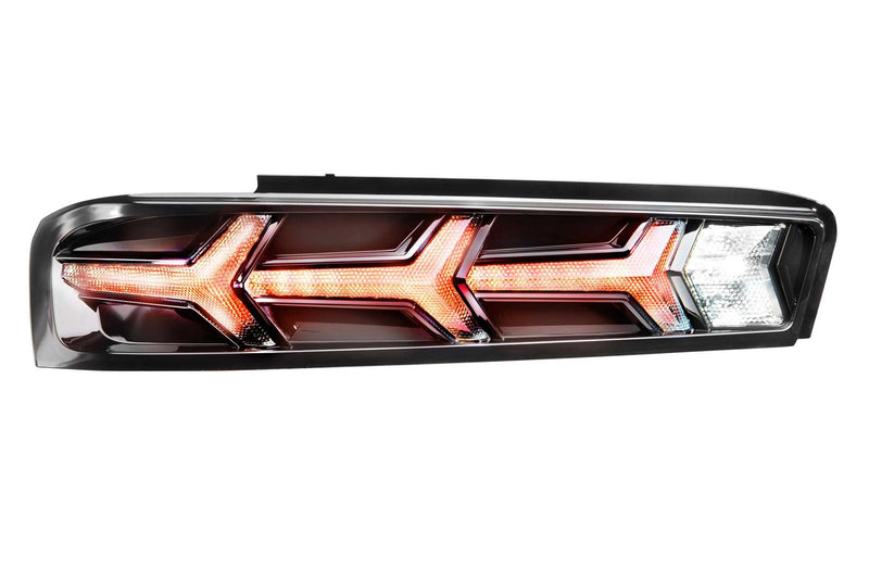 2016-2018 Camaro Morimoto XB LED Aventador Style Tail Lights Clear Lens Black Housing Pair