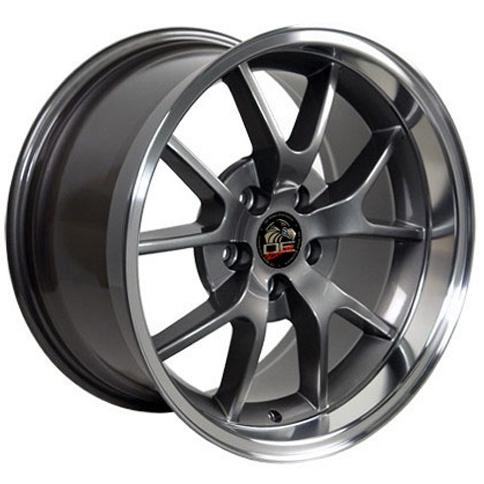 18" Replica Wheel FR05 Fits Ford Mustang FR500 Rim 18x10 Gunmetal Wheel