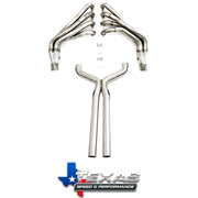 TSP 304 Stainless Steel 1-7/8" Long Tube Headers with 3" X Pipe with High-Flow Cats, 2010+ Camaro SS & ZL1 6.2L