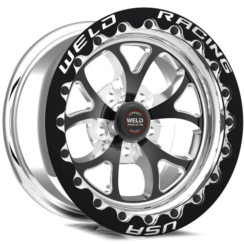 Weld S76 17x10 / 5x120mm BP / 7.2in. BS Black Wheel (High Pad) - Black Single Beadlock MT